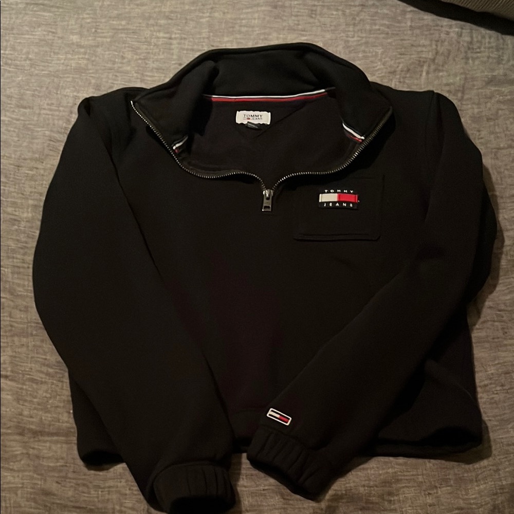 Tommy Hilfiger Black Quarter-Zip Sweatshirt